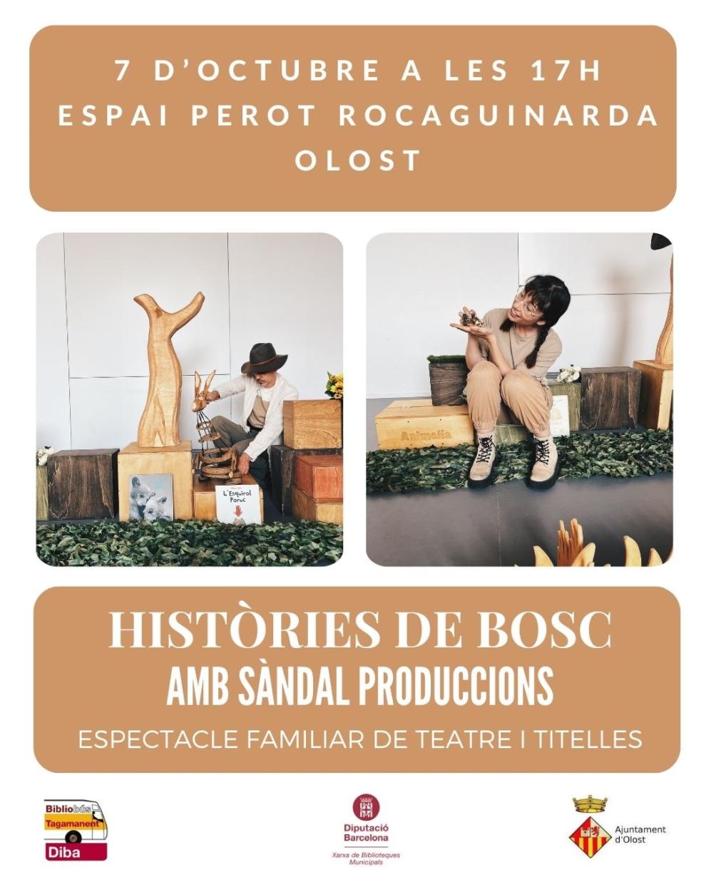 Històries de bosc, espectacle familiar i de titelles